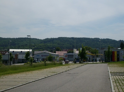 Blick auf das Gewerbegebiet